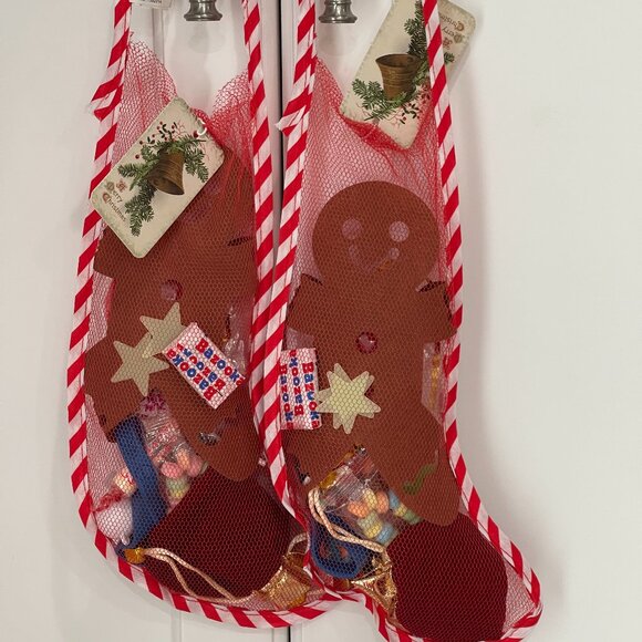 🎄2 Vintage Inspired Christmas STOCKING FILLED w FAVORS & SWEETS! (2) - Picture 11 of 15